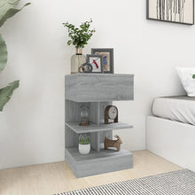 Nachtkastjes 40X35X65 Cm Bewerkt Hout Eiken 2 Grijs sonoma