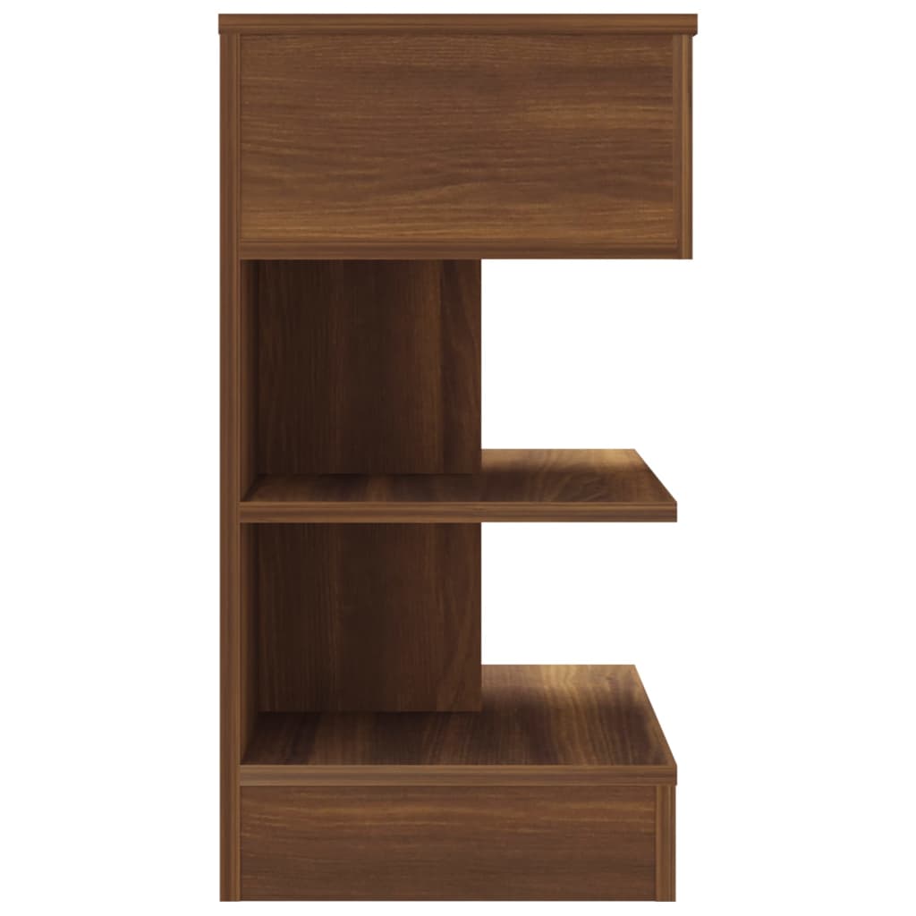 Nachtkastje 40X35X65 Cm Bewerkt Hout Bruineikenkleurig 1 bruin eikenkleur