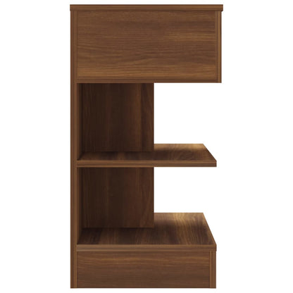 Nachtkastje 40X35X65 Cm Bewerkt Hout Bruineikenkleurig 1 bruin eikenkleur