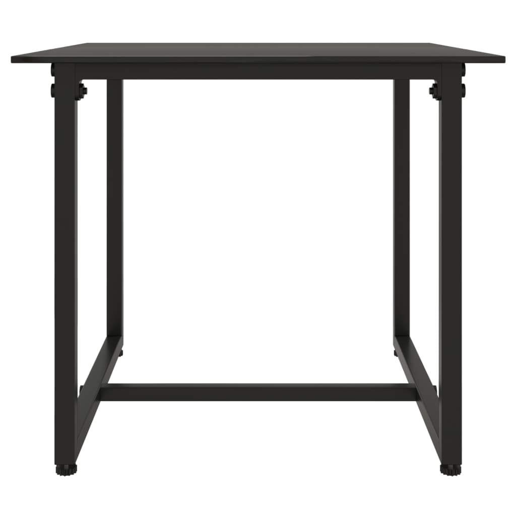 -Delige Loungeset Met Kussens Poly Rattan Zwart 1 Met rugkussen
