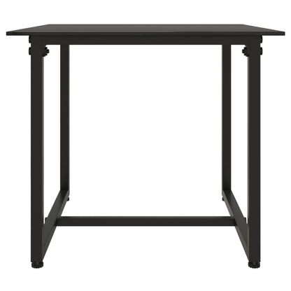 -Delige Loungeset Met Kussens Poly Rattan Zwart 1 Met rugkussen