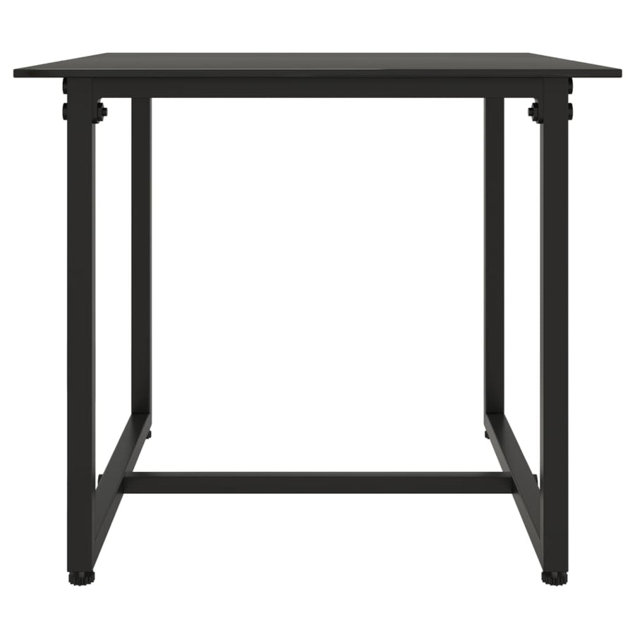 -Delige Loungeset Met Kussens Poly Rattan Zwart 1 Met rugkussen