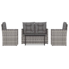 Loungeset Met Kussens Poly Rattan 4