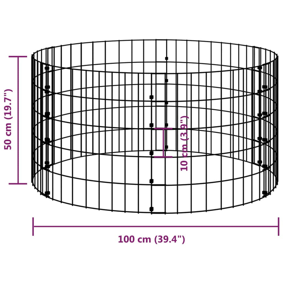 Gabion Paal Rond Ø00X50 Cm Gegalvaniseerd Staal Ø 100 x 50 cm