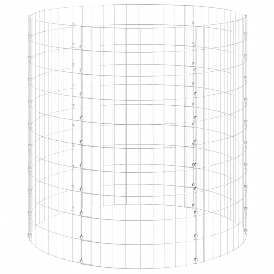 Gabion paal rond Ø100x100 cm gegalvaniseerd staal Ø 100 x 100 cm