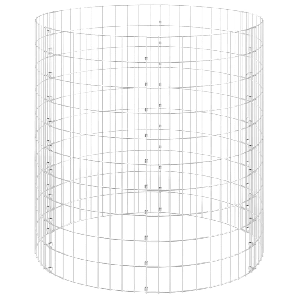 Gabion paal rond Ø100x100 cm gegalvaniseerd staal Ø 100 x 100 cm