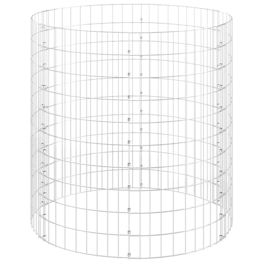 Gabion paal rond Ø100x100 cm gegalvaniseerd staal Ø 100 x 100 cm