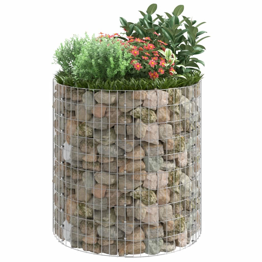 Gabion paal rond Ø100x100 cm gegalvaniseerd staal Ø 100 x 100 cm