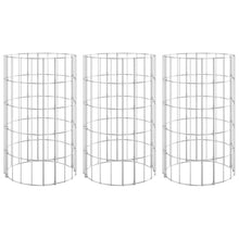 Gabion Plantenbakken 3 St Rond Verhoogd Ø30X50 Cm Staal Ø 30 x 50 cm (3 pcs)