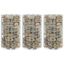 Gabion Plantenbakken 3 St Rond Verhoogd Ø30X50 Cm Staal Ø 30 x 50 cm (3 pcs)