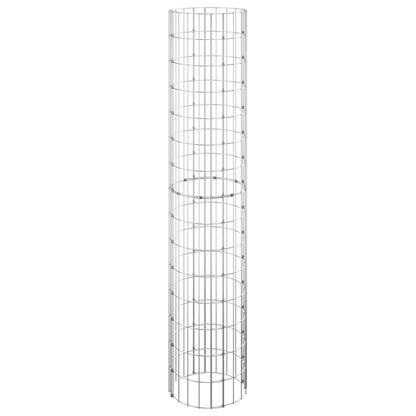 Gabion plantenbakken 3 st rond verhoogd Ø30x150 cm staal