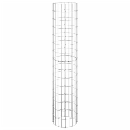 Gabion plantenbakken 3 st rond verhoogd Ø30x150 cm staal