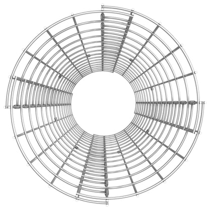 Gabion plantenbakken 3 st rond verhoogd Ø30x150 cm staal