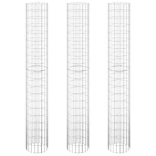 Gabion Plantenbakken 3 St Rond Verhoogd Ø30X200 Cm Staal Ø 30 x 200 cm (3 pcs)