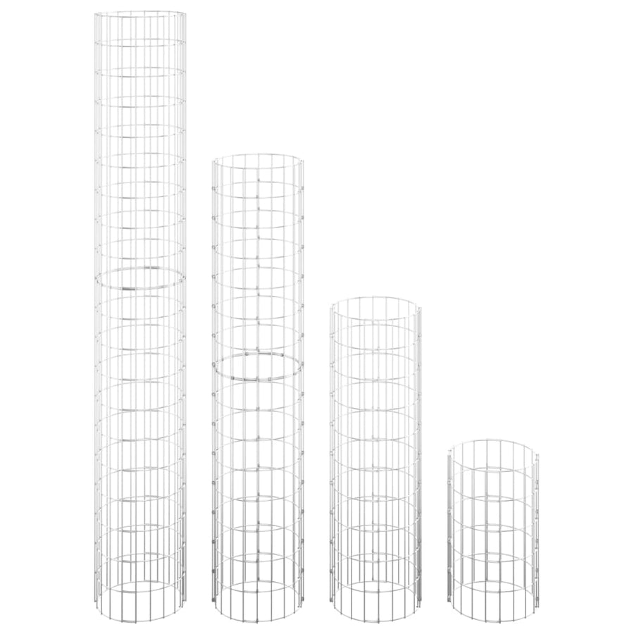 Gabion Plantenbakken 4 St Rond Verhoogd Ø30X50/00/50/200 Cm Ø 30 x 50/100/150/200 cm (4 pcs)