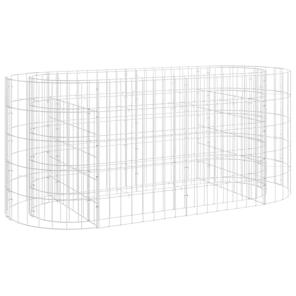 Gabion Plantenbak Verhoogd Gegalvaniseerd Ijzer 120 x 50 x 50 cm
