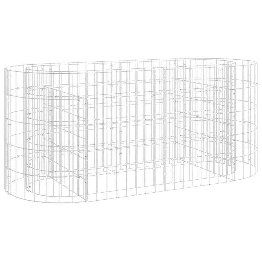Gabion Plantenbak Verhoogd Gegalvaniseerd Ijzer 120 x 50 x 50 cm