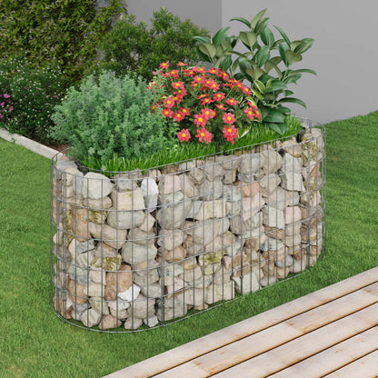 Gabion Plantenbak Verhoogd Gegalvaniseerd Ijzer 120 x 50 x 50 cm