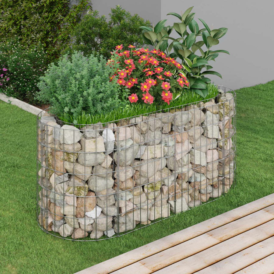 Gabion Plantenbak Verhoogd Gegalvaniseerd Ijzer 120 x 50 x 50 cm
