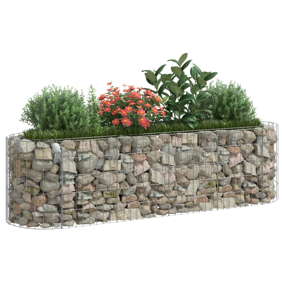 Gabion Plantenbak Verhoogd Gegalvaniseerd Ijzer 190 x 50 x 50 cm