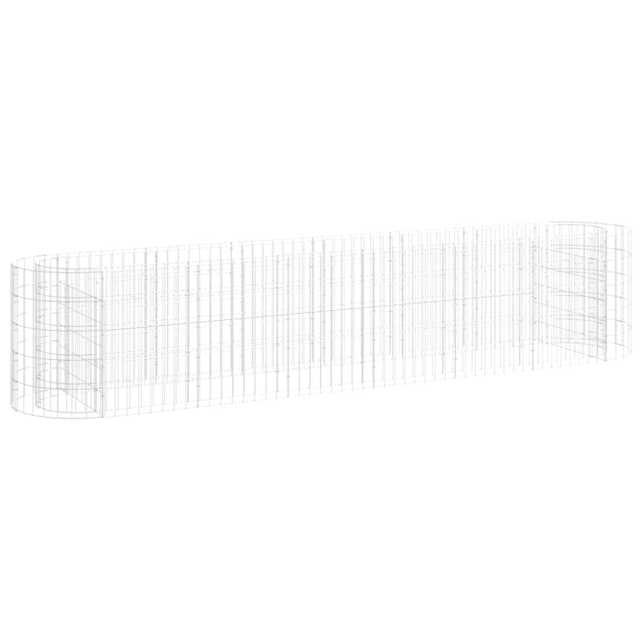 Gabion Plantenbak Verhoogd Gegalvaniseerd Ijzer 260 x 50 x 50 cm