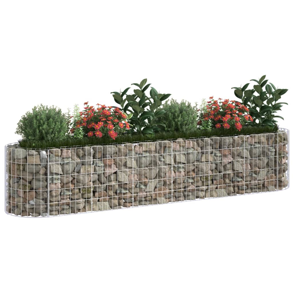 Gabion Plantenbak Verhoogd Gegalvaniseerd Ijzer 260 x 50 x 50 cm