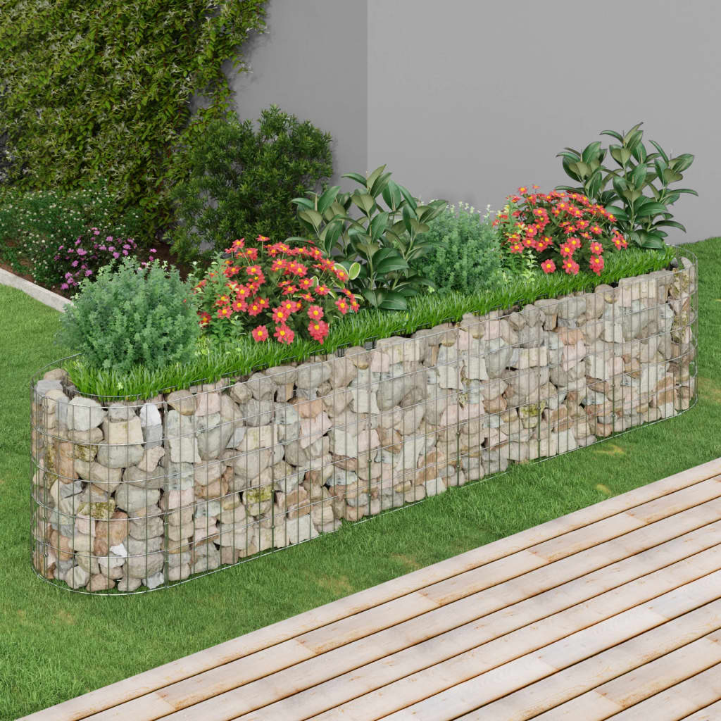 Gabion Plantenbak Verhoogd Gegalvaniseerd Ijzer 260 x 50 x 50 cm