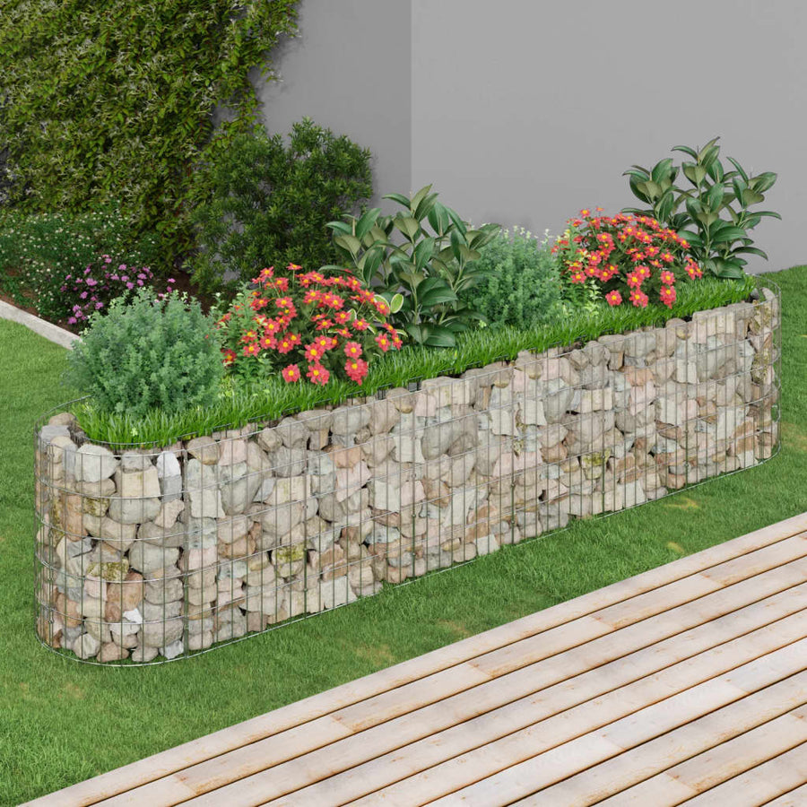 Gabion Plantenbak Verhoogd Gegalvaniseerd Ijzer 260 x 50 x 50 cm
