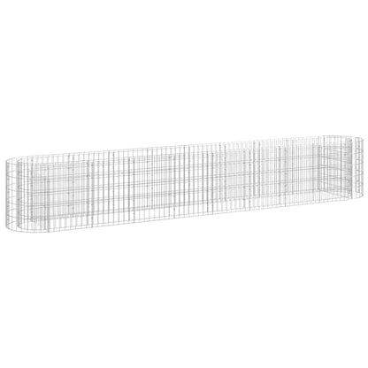Gabion Plantenbak Verhoogd Gegalvaniseerd Ijzer 330 x 50 x 50 cm