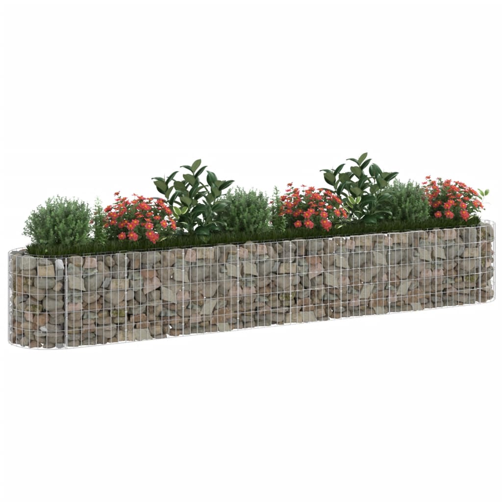 Gabion Plantenbak Verhoogd Gegalvaniseerd Ijzer 330 x 50 x 50 cm