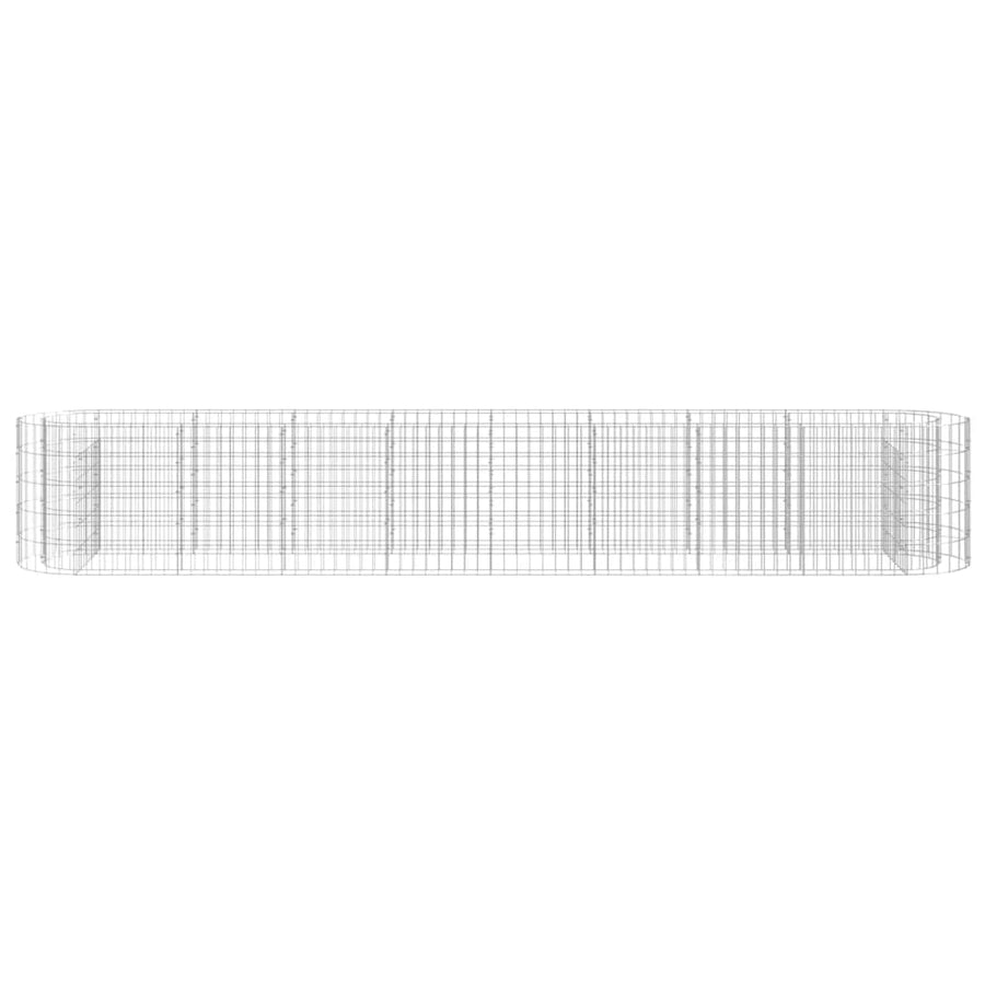 Gabion Plantenbak Verhoogd Gegalvaniseerd Ijzer 330 x 50 x 50 cm