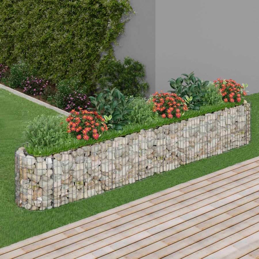 Gabion Plantenbak Verhoogd Gegalvaniseerd Ijzer 330 x 50 x 50 cm
