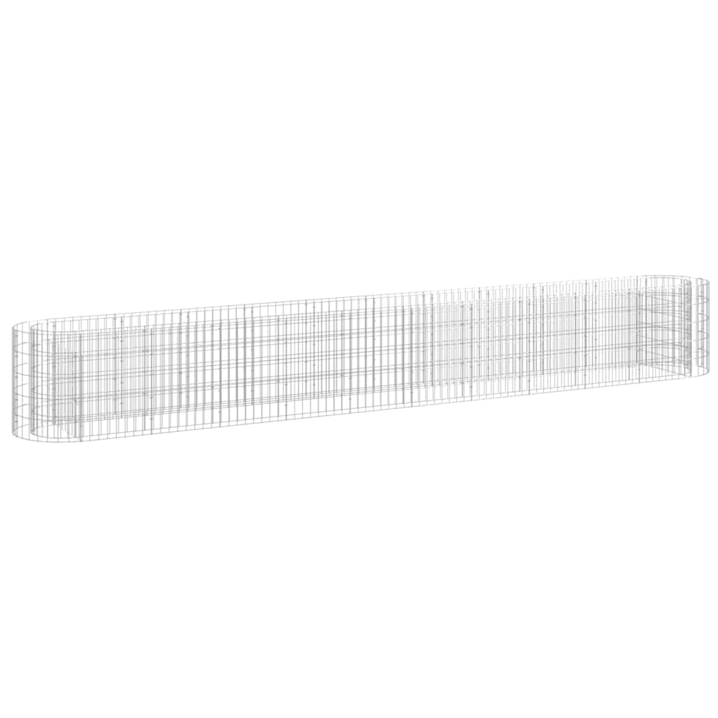 Gabion Plantenbak Verhoogd Gegalvaniseerd Ijzer 400 x 50 x 50 cm