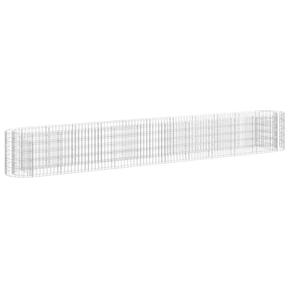 Gabion Plantenbak Verhoogd Gegalvaniseerd Ijzer 400 x 50 x 50 cm