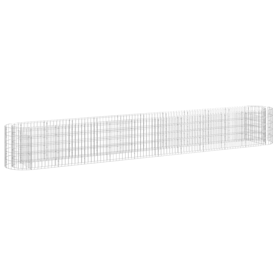Gabion Plantenbak Verhoogd Gegalvaniseerd Ijzer 400 x 50 x 50 cm