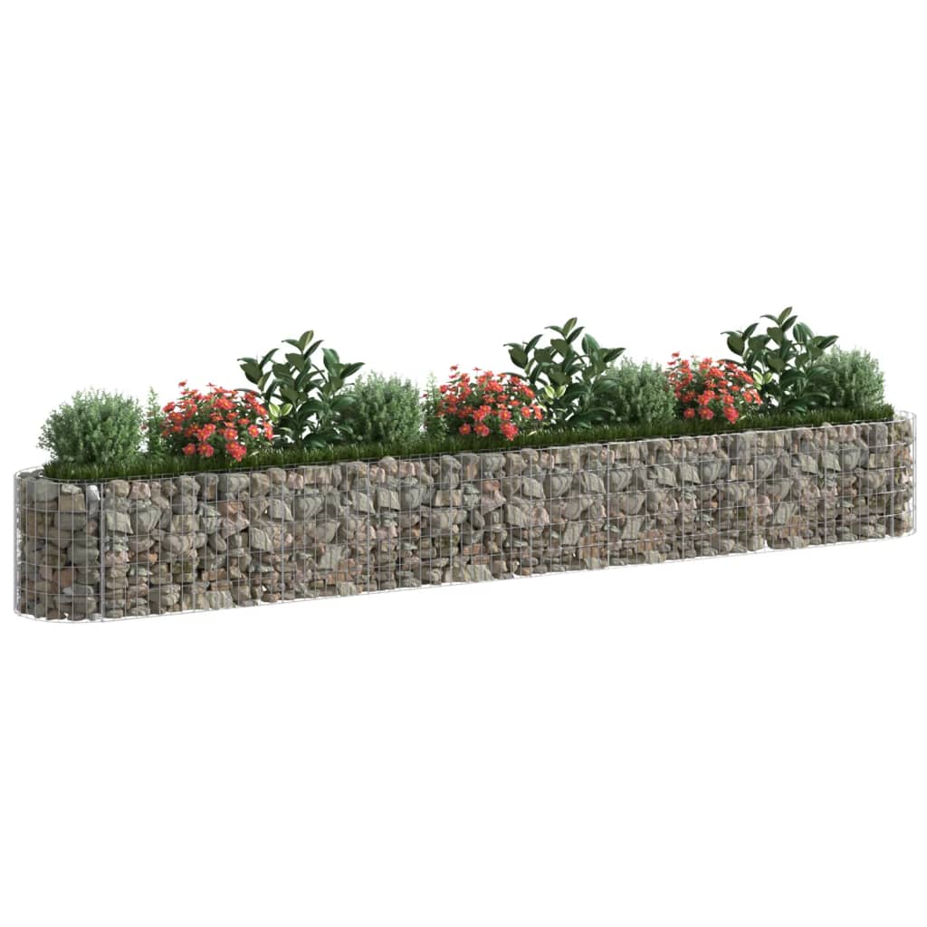 Gabion Plantenbak Verhoogd Gegalvaniseerd Ijzer 400 x 50 x 50 cm