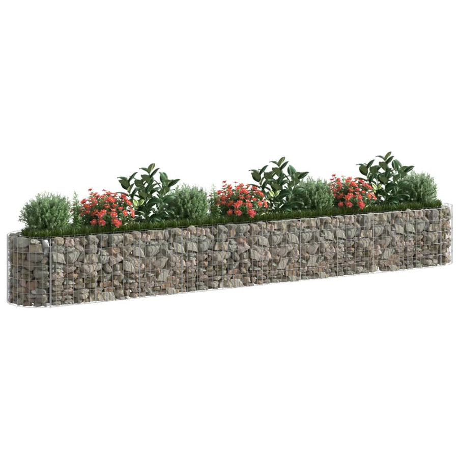 Gabion Plantenbak Verhoogd Gegalvaniseerd Ijzer 400 x 50 x 50 cm