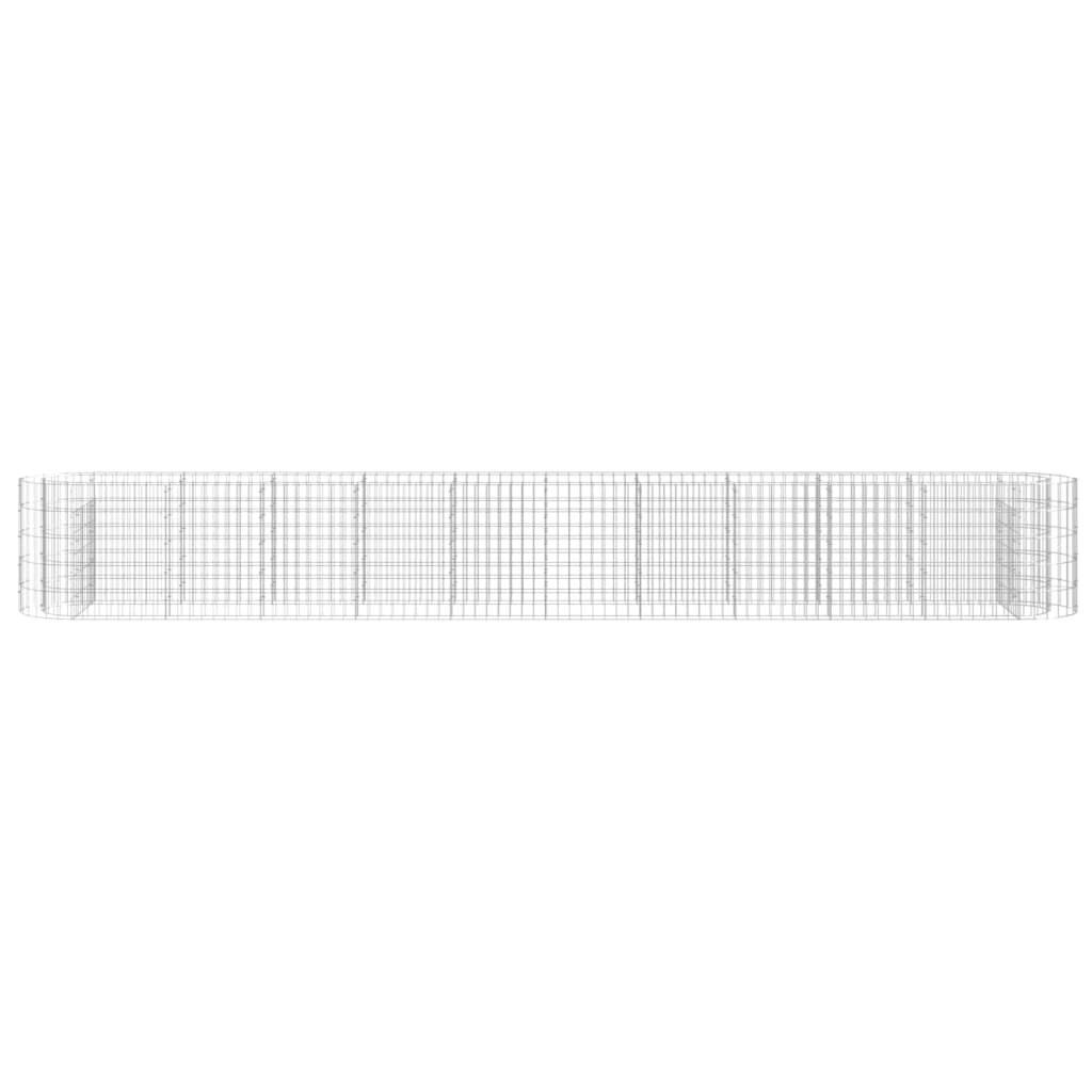 Gabion Plantenbak Verhoogd Gegalvaniseerd Ijzer 400 x 50 x 50 cm