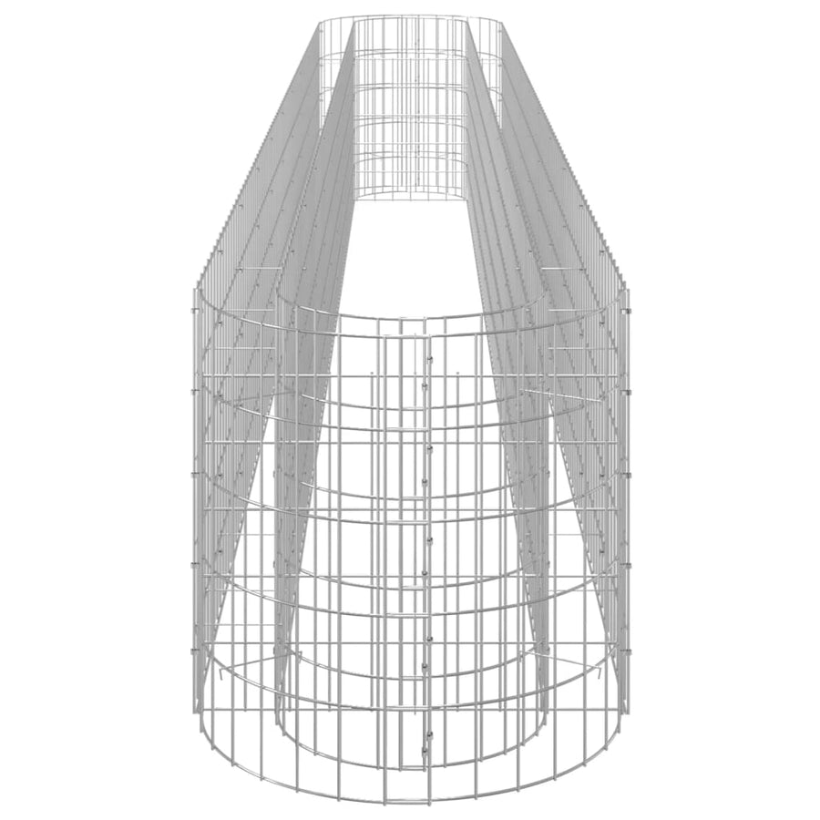 Gabion Plantenbak Verhoogd Gegalvaniseerd Ijzer 400 x 50 x 50 cm