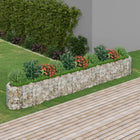 Gabion plantenbak verhoogd 400x50x50 cm zilver