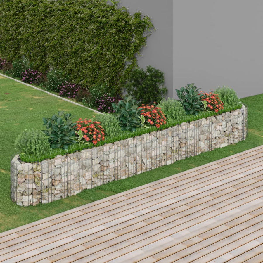 Gabion Plantenbak Verhoogd Gegalvaniseerd Ijzer 400 x 50 x 50 cm
