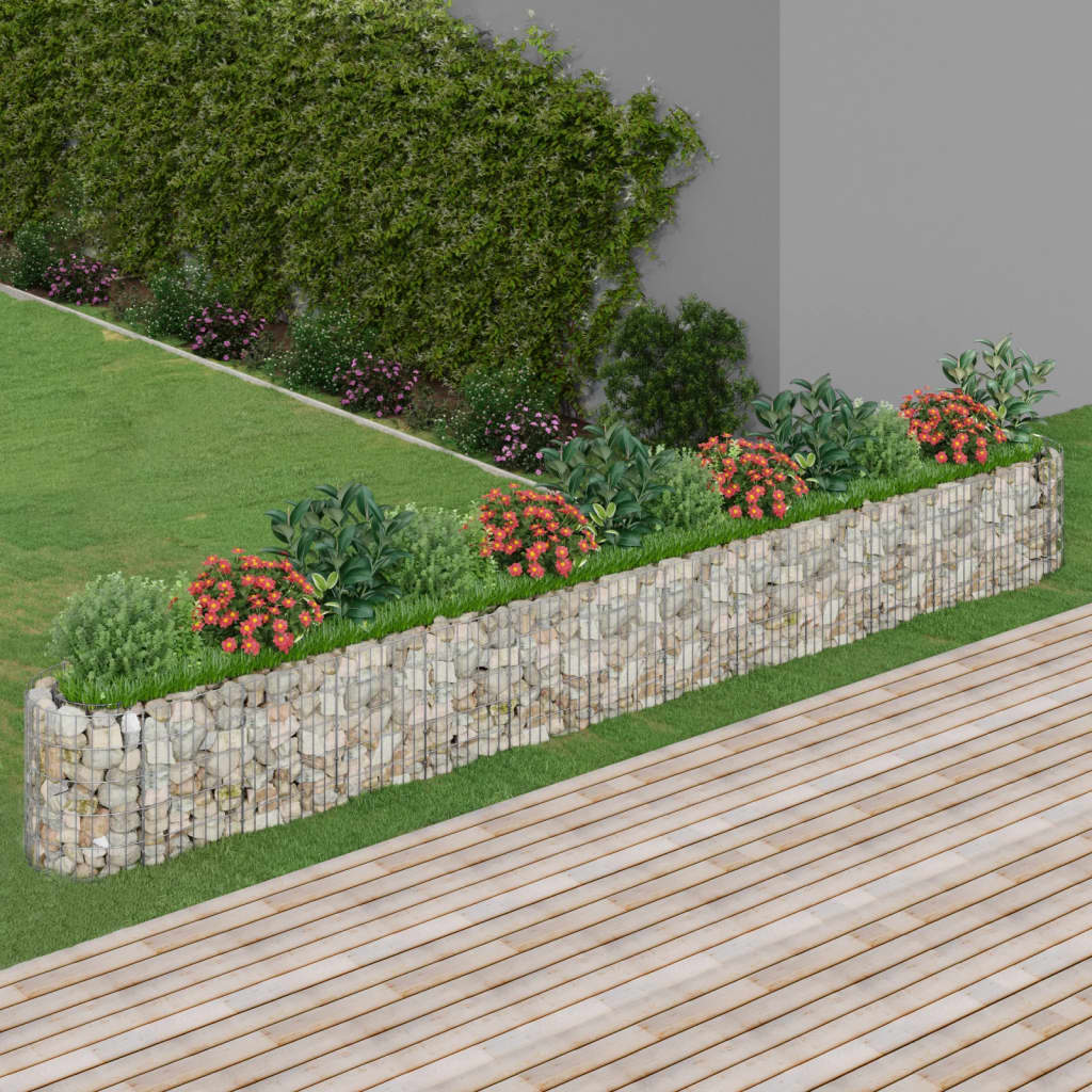 Gabion Plantenbak Verhoogd 470X50X50 Cm Gegalvaniseerd Ijzer