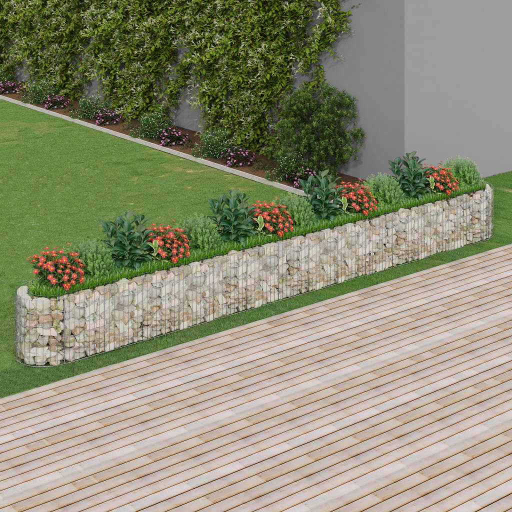 Gabion Plantenbak Verhoogd 540X50X50 Cm Gegalvaniseerd Ijzer