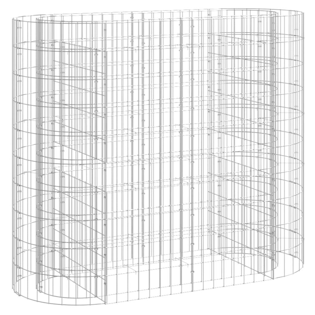 Gabion Plantenbak Verhoogd 120X50X100 Cm Gegalvaniseerd Ijzer