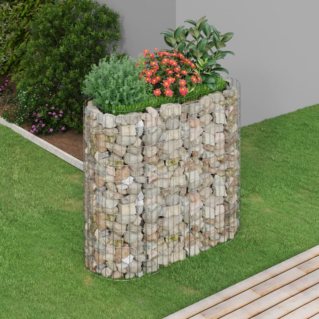 Gabion Plantenbak Verhoogd 120X50X100 Cm Gegalvaniseerd Ijzer