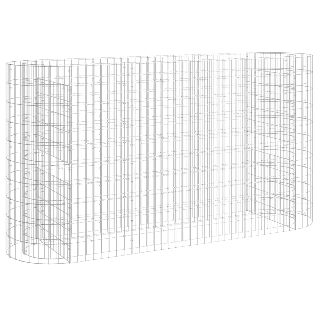 Gabion Plantenbak Verhoogd 190X50X100 Cm Gegalvaniseerd Ijzer