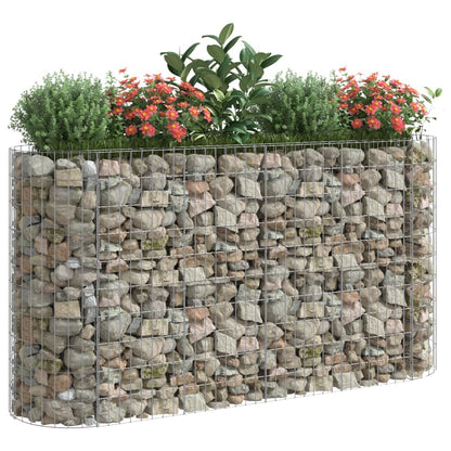 Gabion Plantenbak Verhoogd 190X50X100 Cm Gegalvaniseerd Ijzer