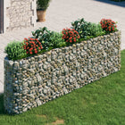 Raised gabion planter 330x50x100 cm galvanized iron