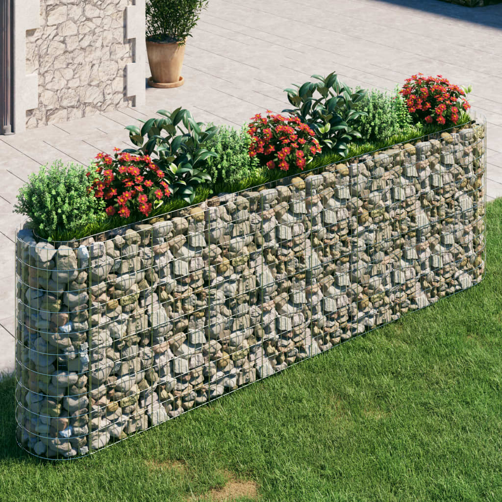 Gabion Plantenbak Verhoogd 330X50X100 Cm Gegalvaniseerd Ijzer