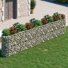 Raised Gabion Planter 470x50x100 cm Galvanized Iron